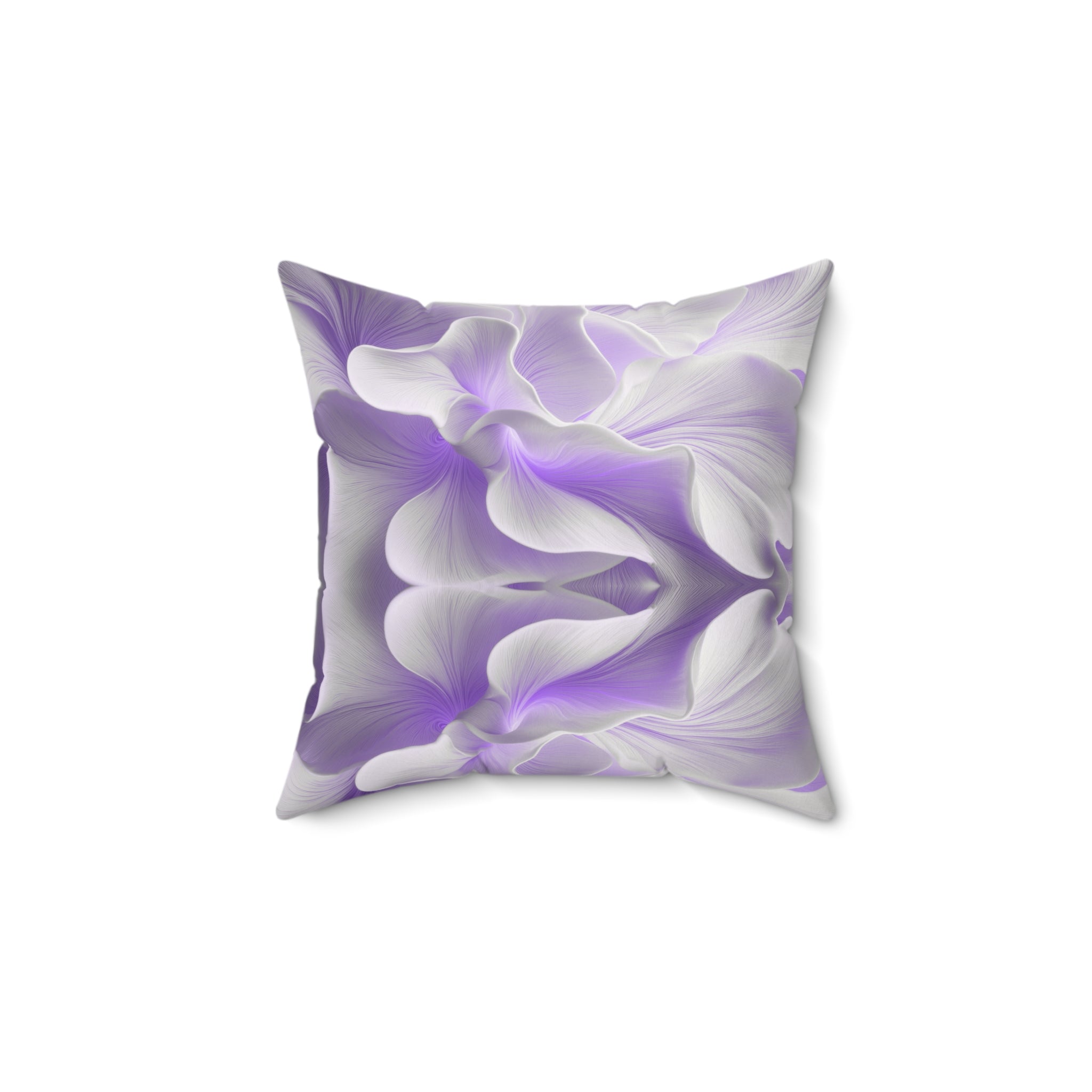 Whisper Bloom - Faux Suede Throw Pillow