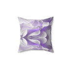 Whisper Bloom - Faux Suede Throw Pillow