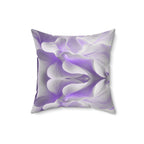 Whisper Bloom - Faux Suede Throw Pillow