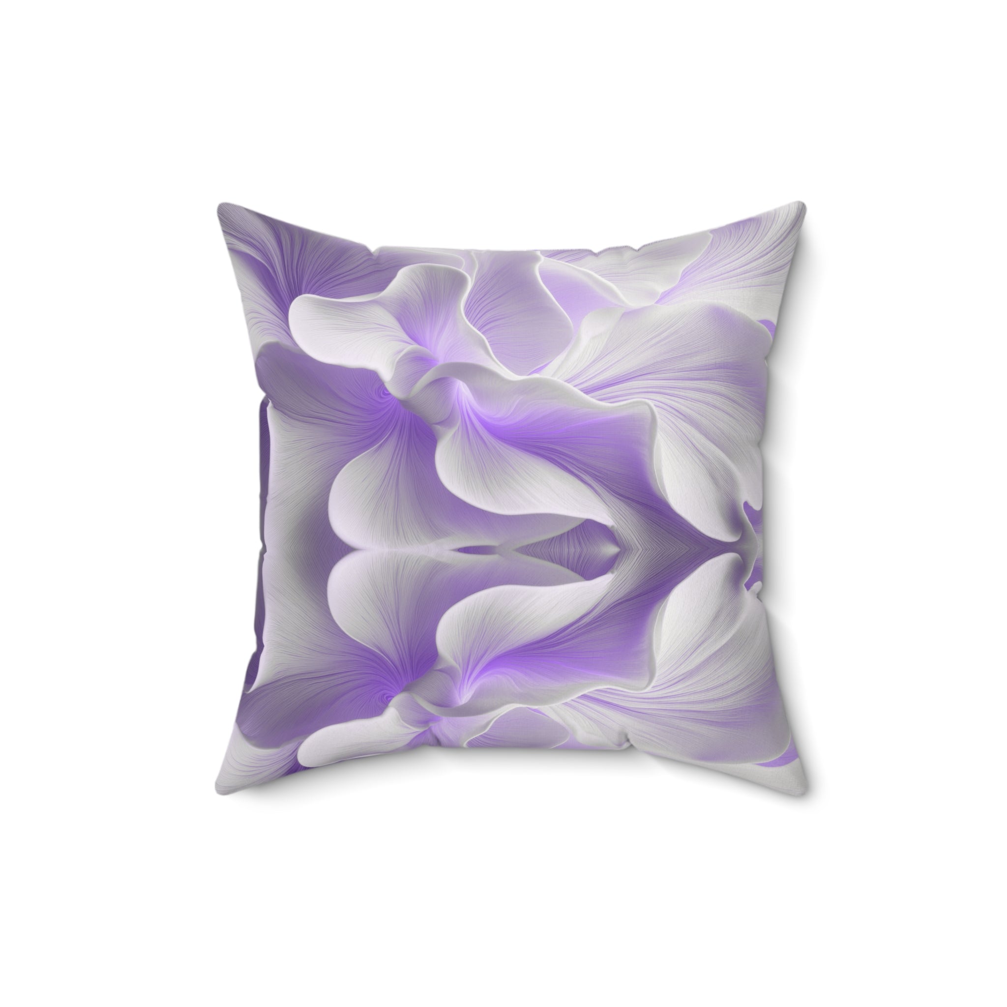 Whisper Bloom - Faux Suede Throw Pillow
