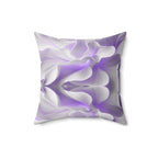 Whisper Bloom - Faux Suede Throw Pillow