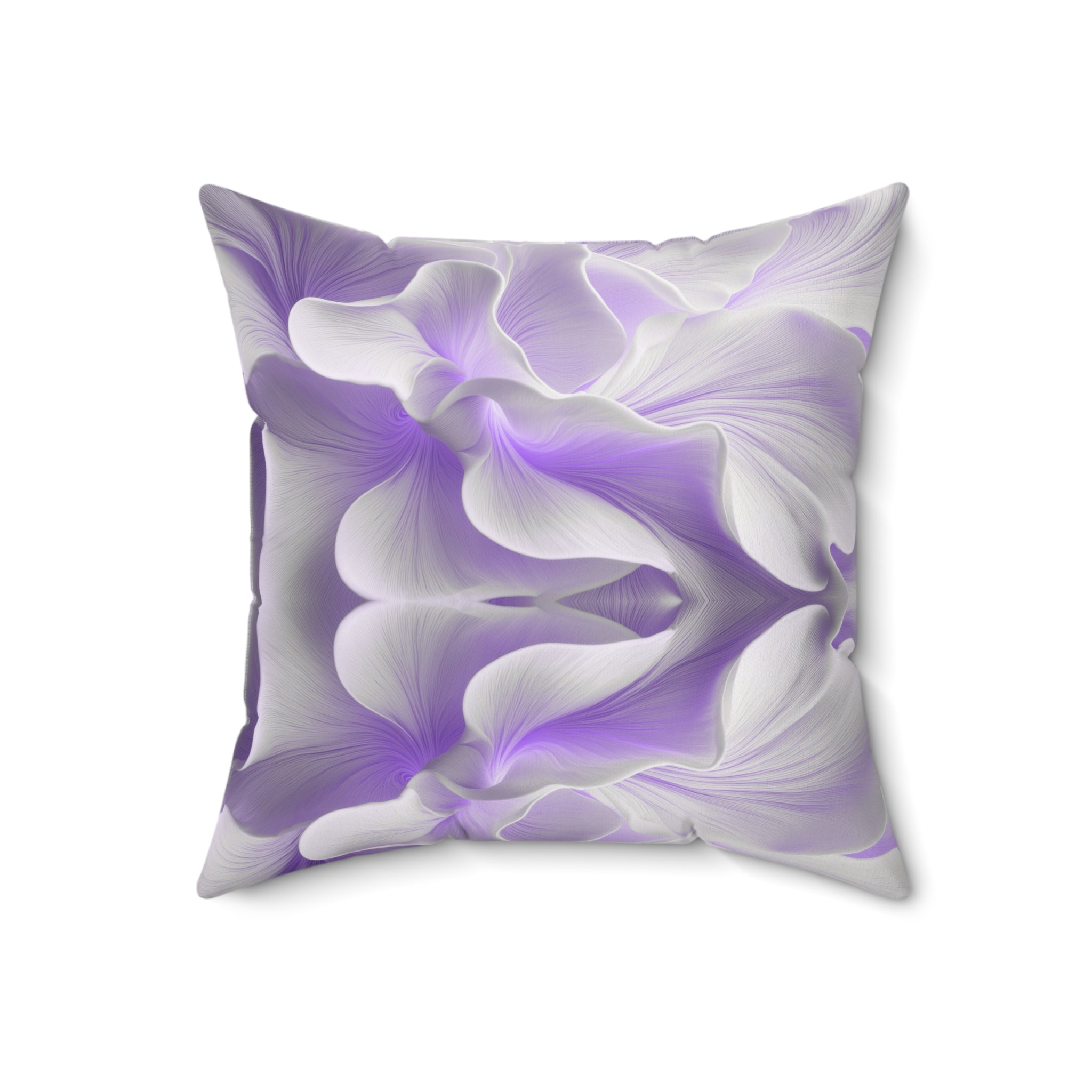 Whisper Bloom - Faux Suede Throw Pillow