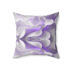 Whisper Bloom - Faux Suede Throw Pillow