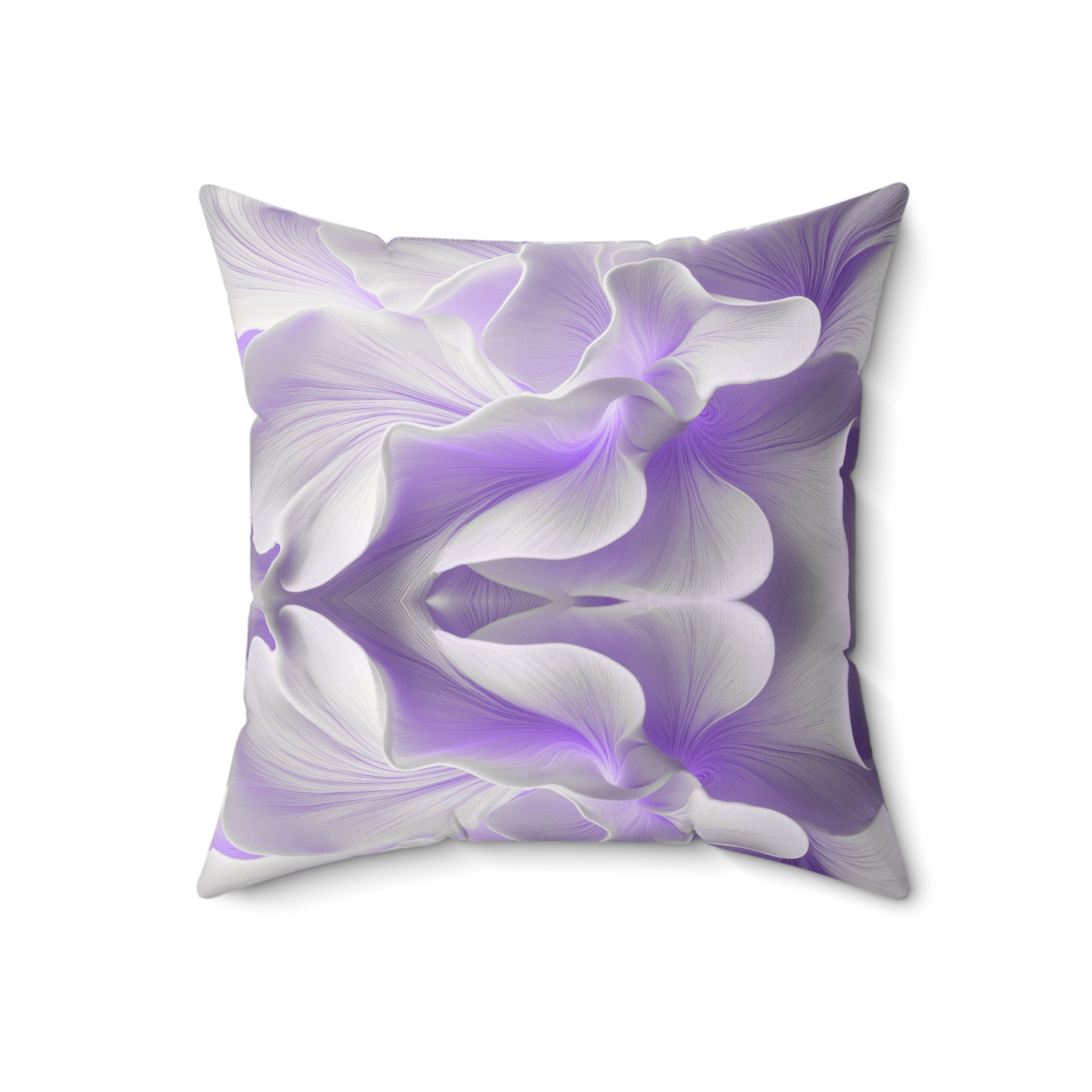 Whisper Bloom - Faux Suede Throw Pillow