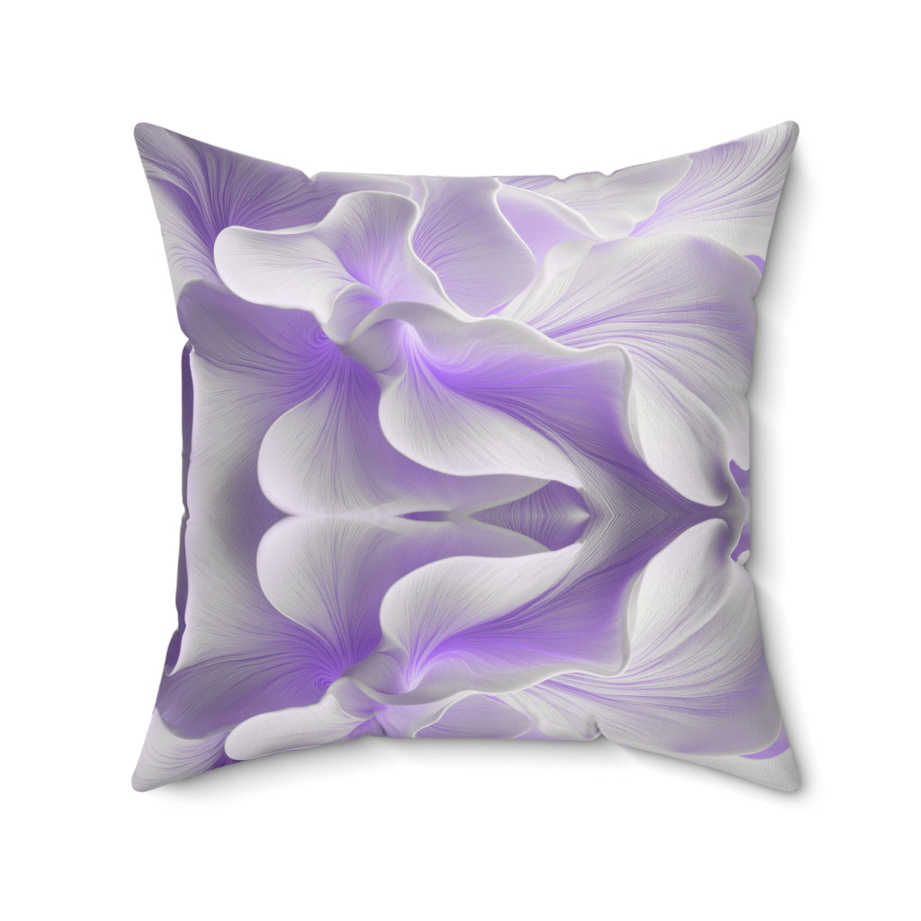 Whisper Bloom - Faux Suede Throw Pillow