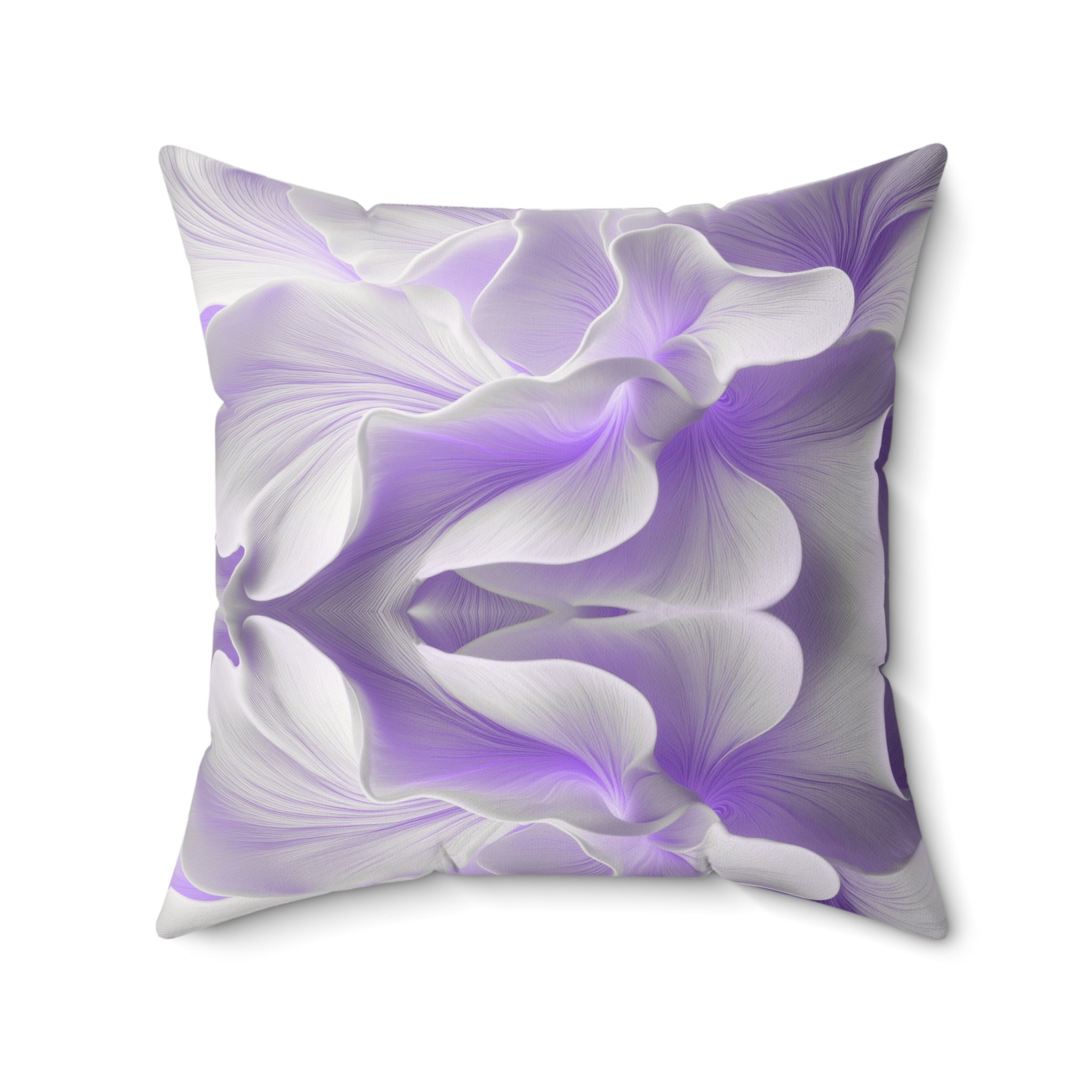 Whisper Bloom - Faux Suede Throw Pillow