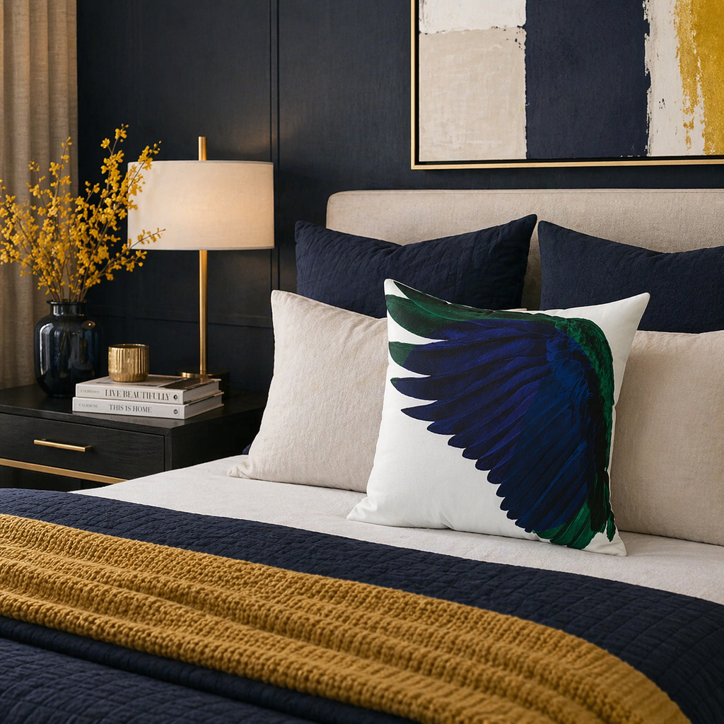 Wingman - Faux Suede Throw Pillow