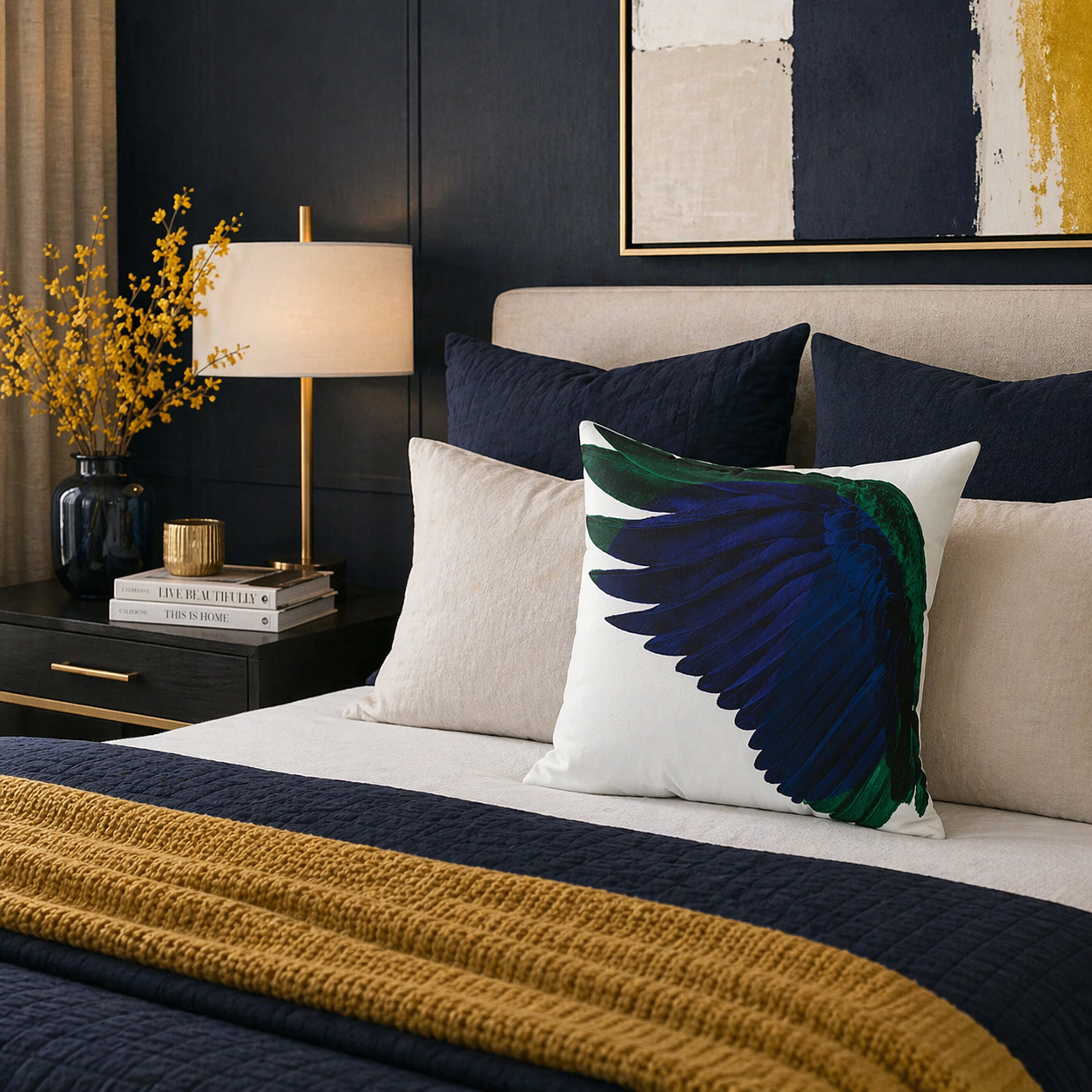 Wingman - Faux Suede Throw Pillow