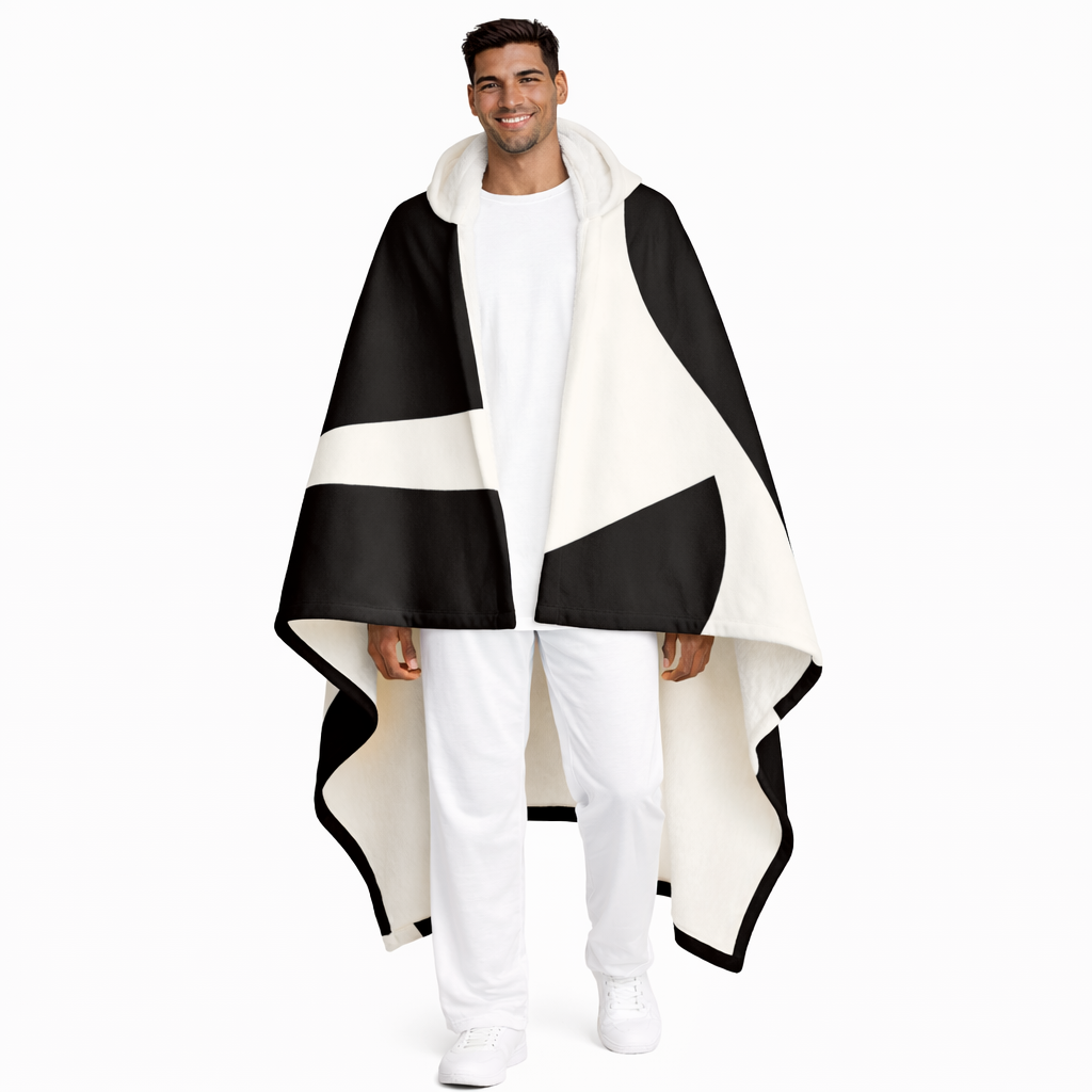 Wrapped in Yes - Hooded Fleece Sherpa Blanket