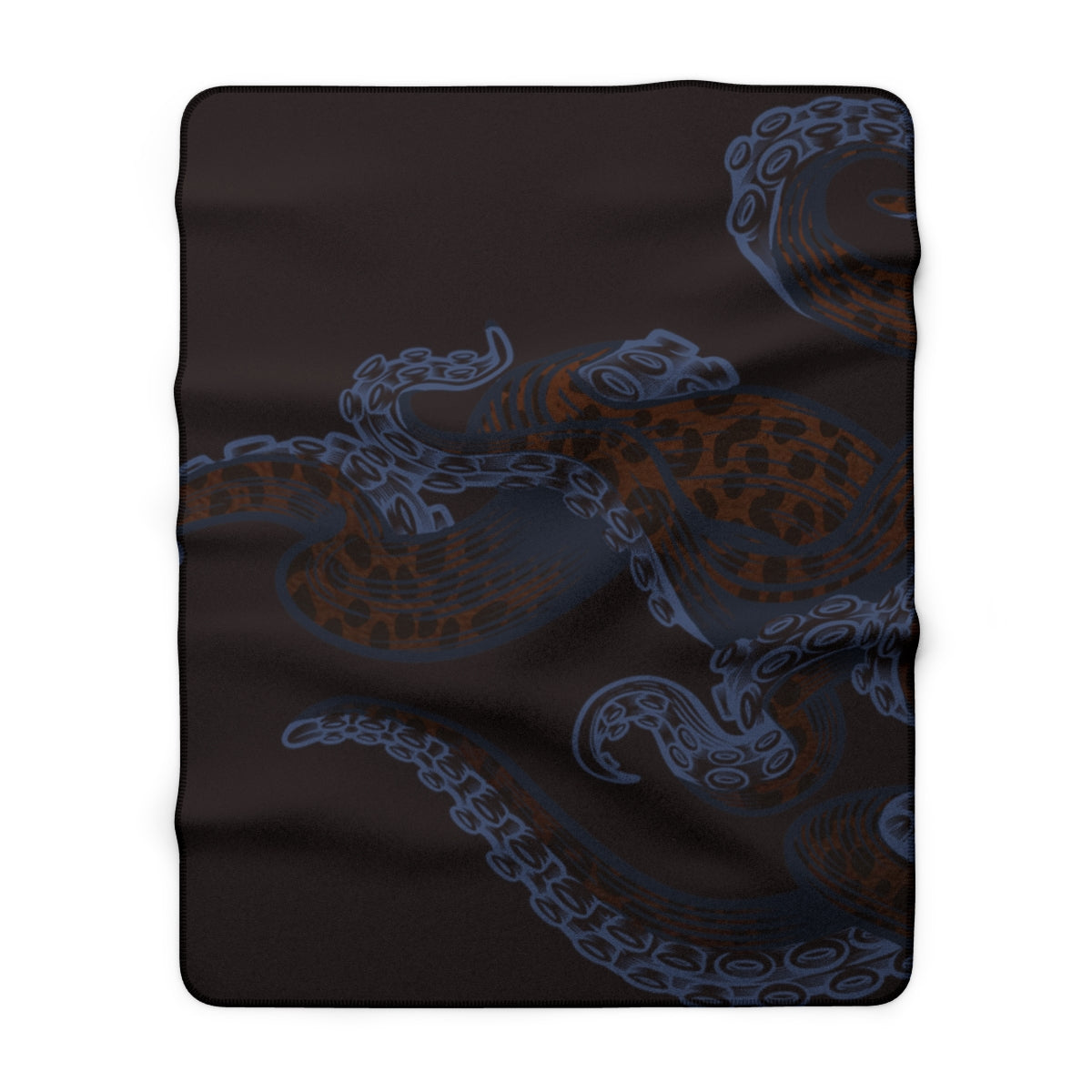 Midnight Kraken - Sherpa Fleece Throw Blanket