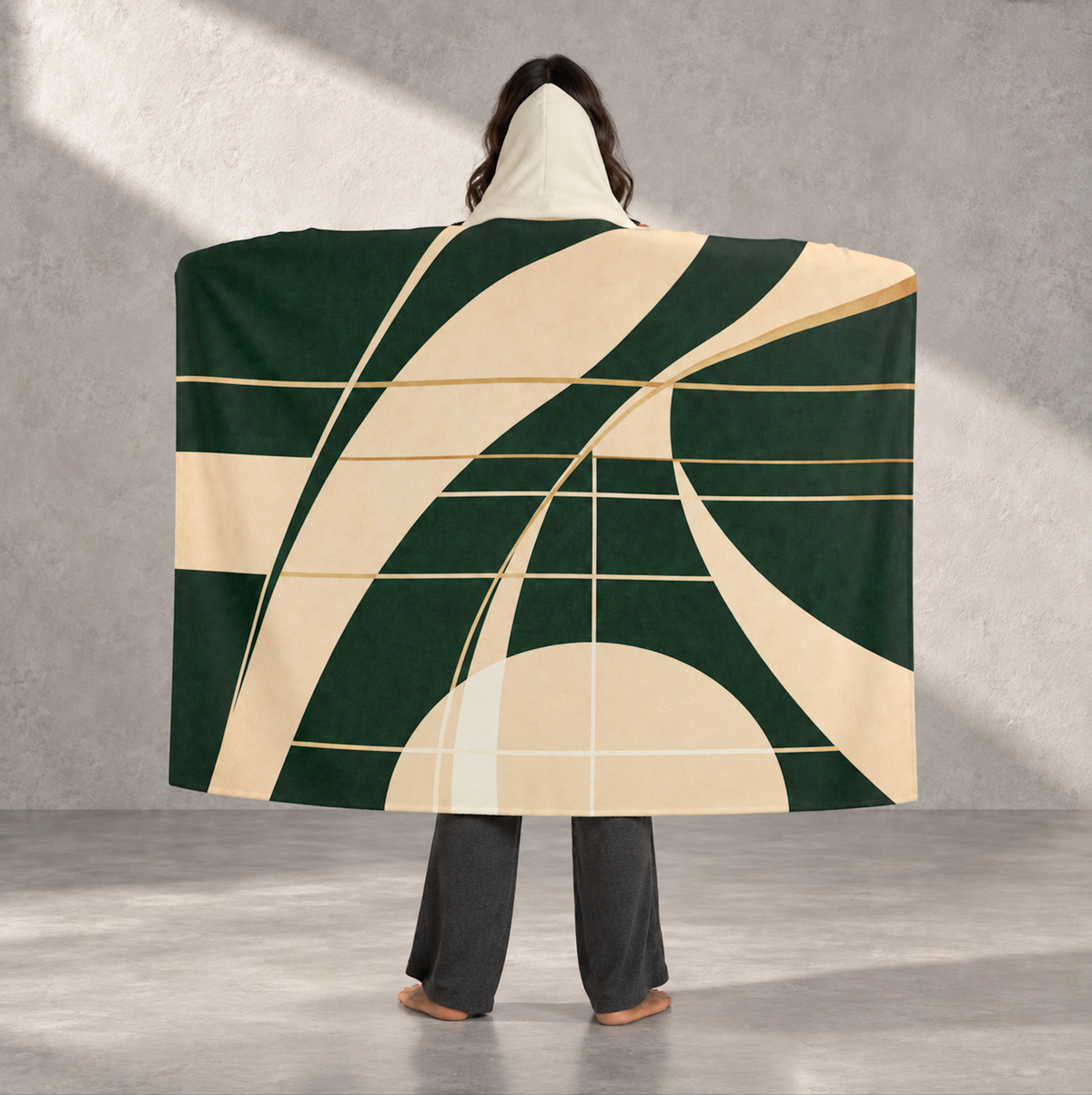 Emerald Heirloom - Hooded Sherpa Blanket