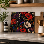 Garden of Becoming - Glass Cutting Board