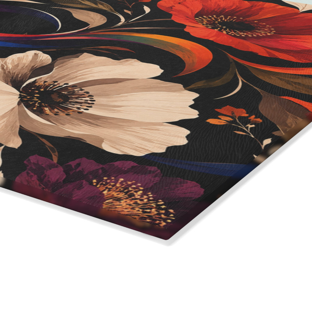 Garden of Becoming - Glass Cutting Board