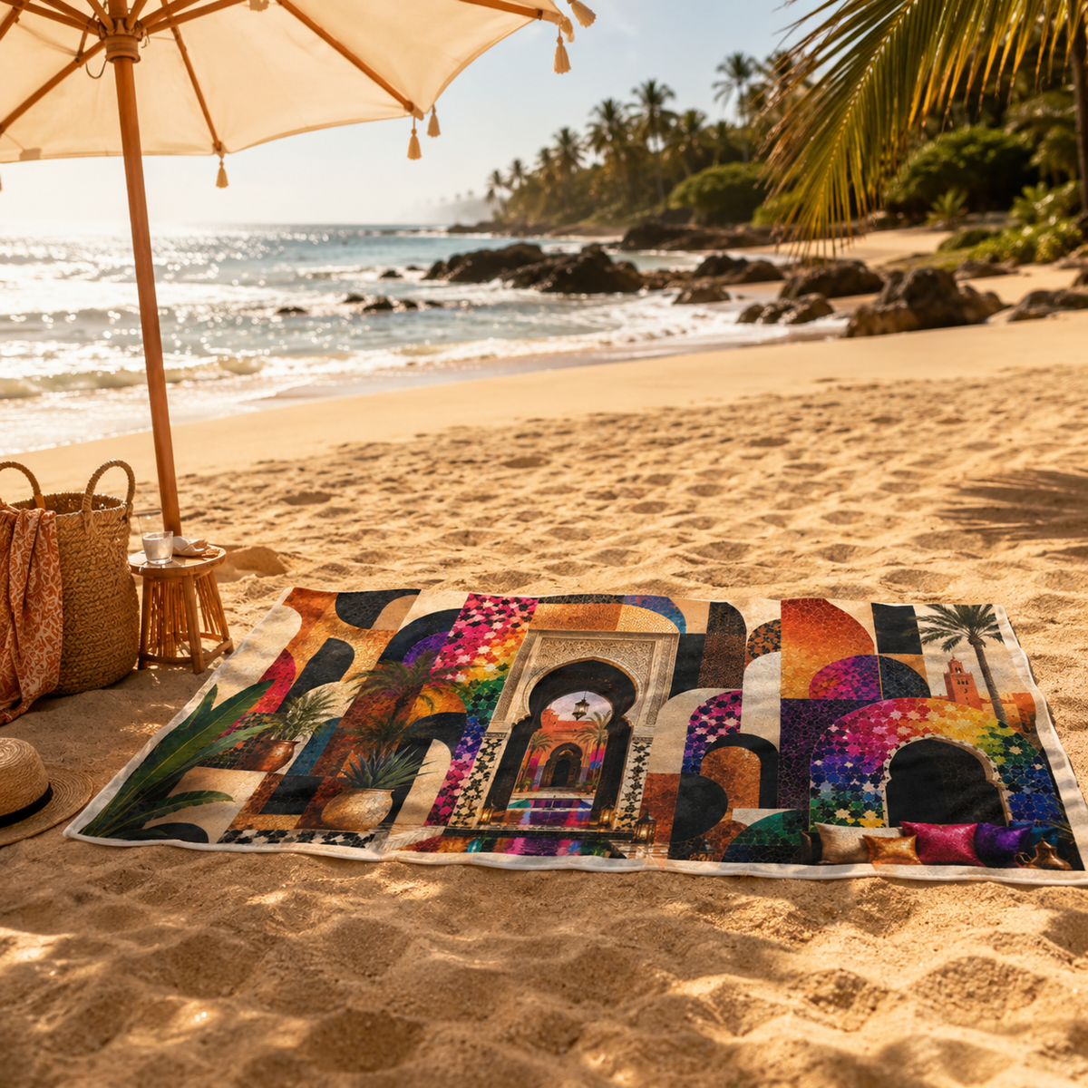 Moroccan Mirage - Beach Towel
