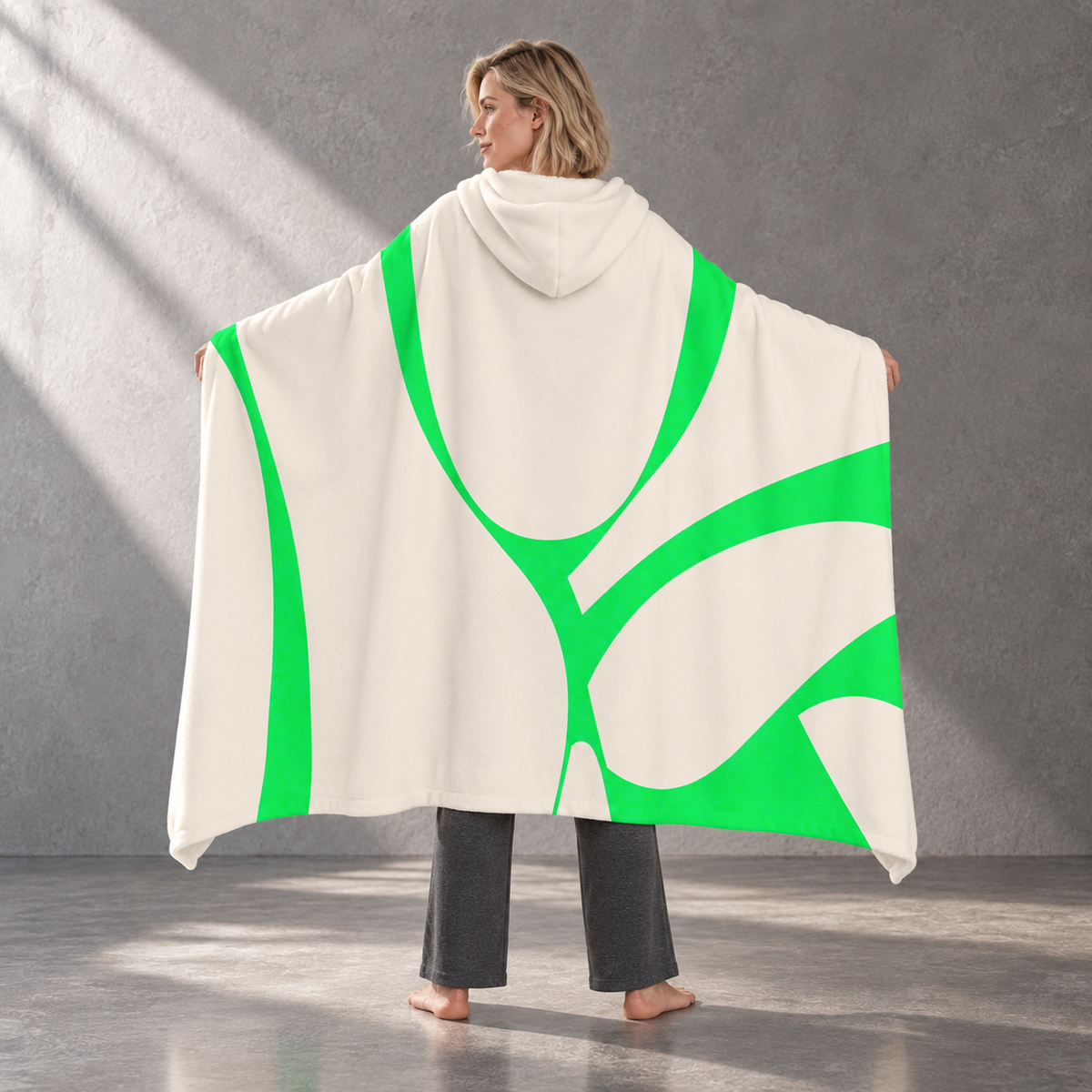 Neon Etiquette - Hooded Fleece Sherpa Blanket