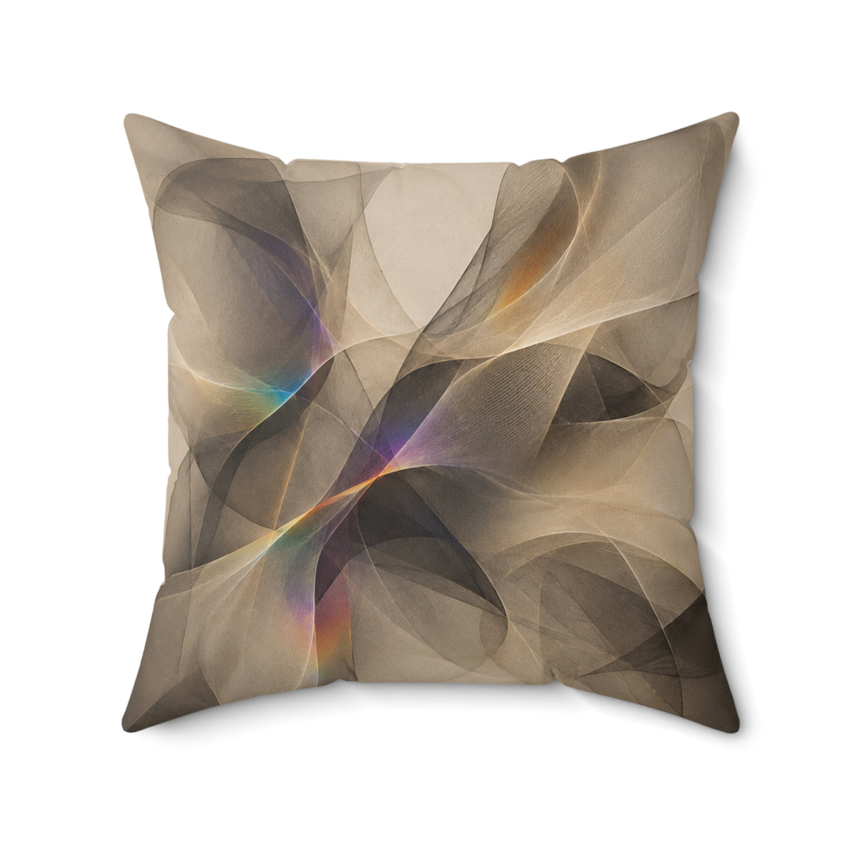 Prismatic Silence - Faux Suede Pillow