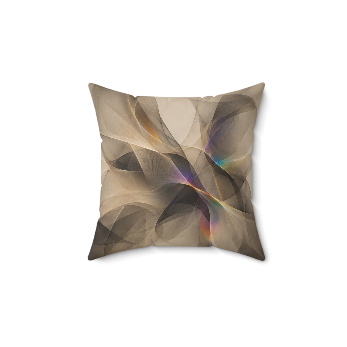 Prismatic Silence - Faux Suede Pillow