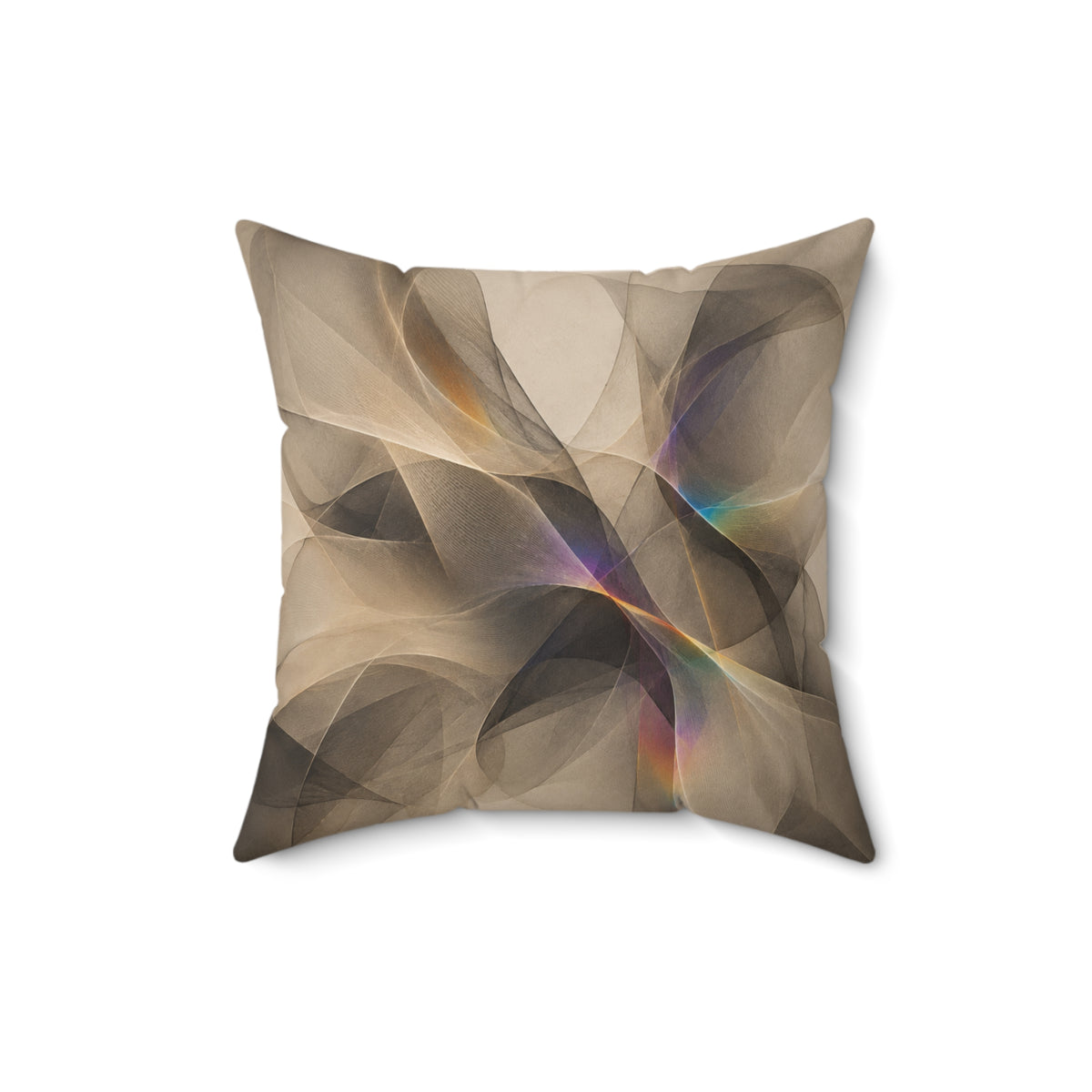 Prismatic Silence - Faux Suede Pillow