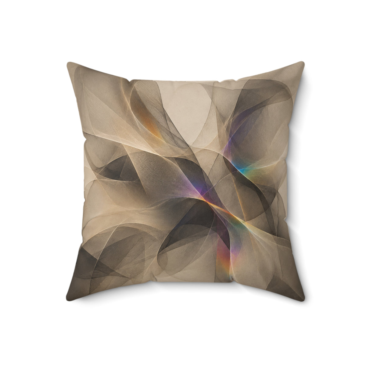 Prismatic Silence - Faux Suede Pillow