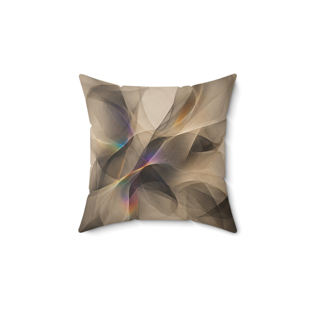 Prismatic Silence - Faux Suede Pillow