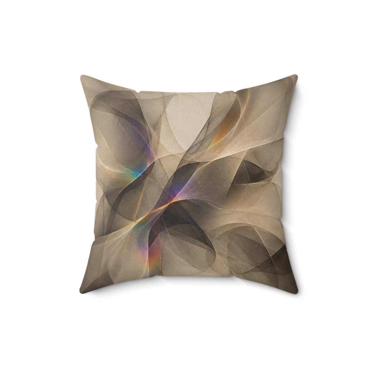 Prismatic Silence - Faux Suede Pillow