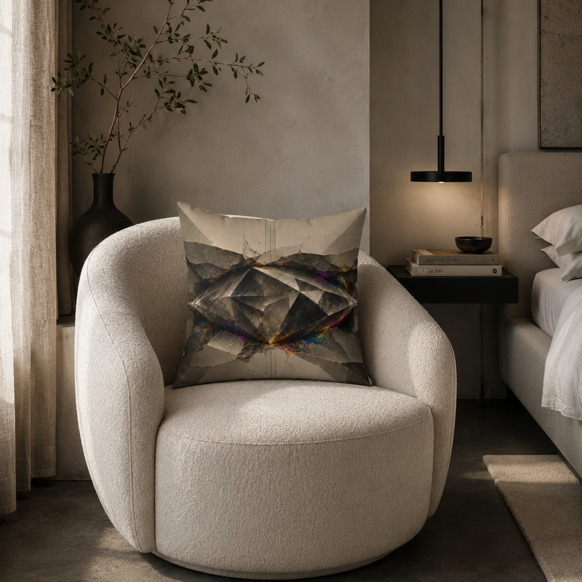 Rare Form - Faux Suede Pillow