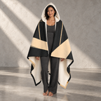 Structured Opulence - Hooded Fleece Sherpa Blanket