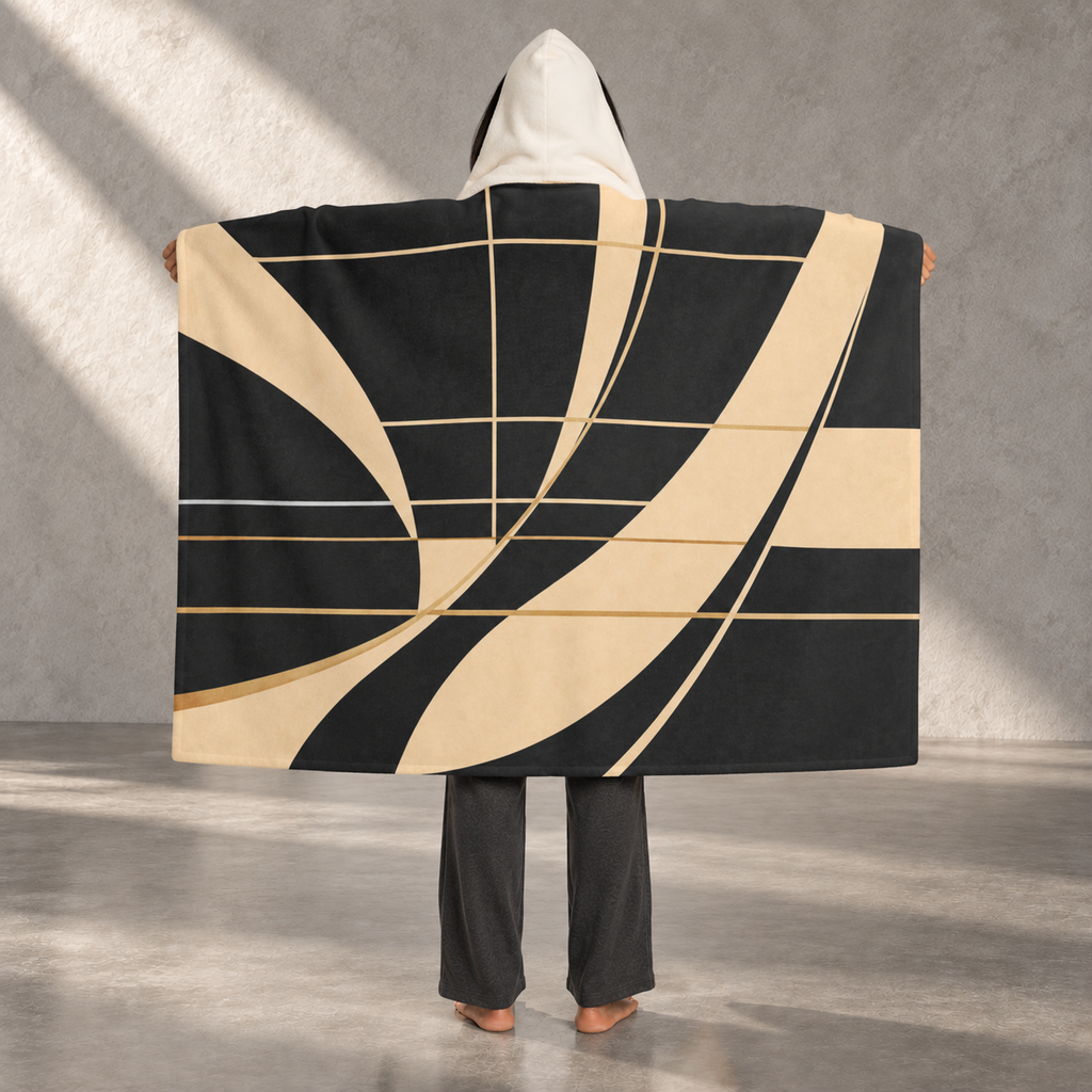 Structured Opulence - Hooded Fleece Sherpa Blanket
