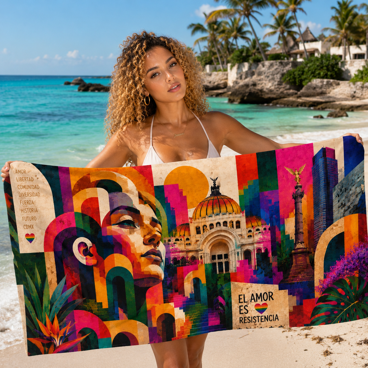 Viva Amor - Beach Towel