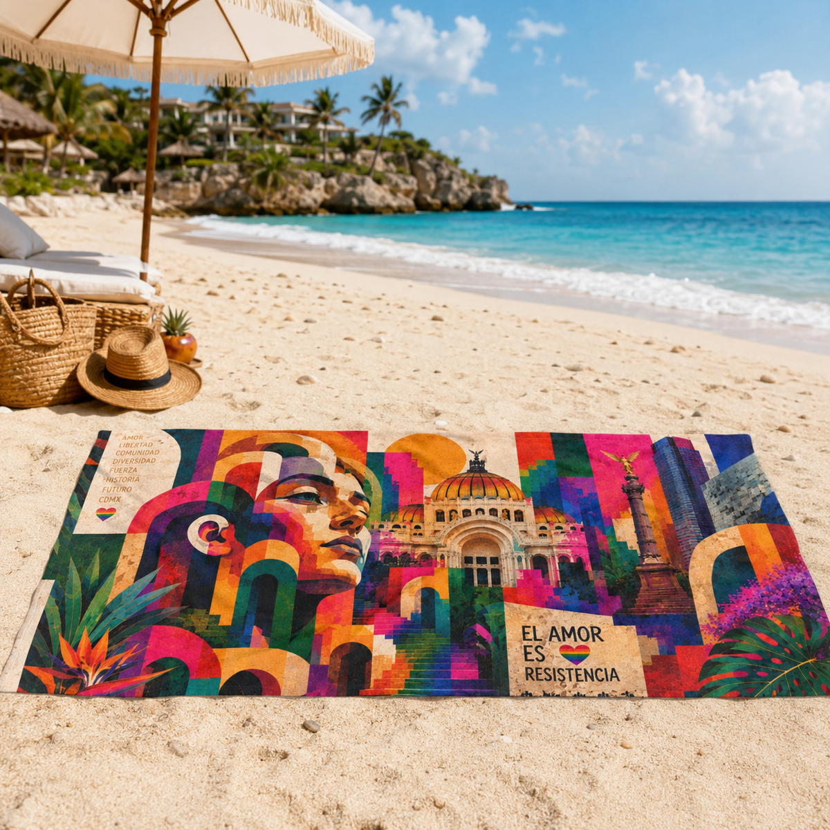 Viva Amor - Beach Towel