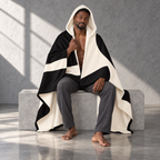 Wrapped in Yes - Hooded Sherpa Fleece Blanket, product image.