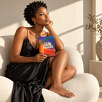 Still, It Clears hardcover journal with a woman in an ivory chair